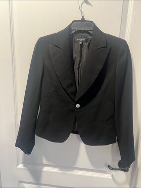Nine West Black Single-Button Tailored Blazer